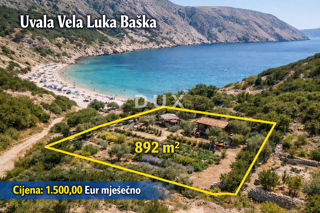 Zemljište - Najam - PRIMORSKO-GORANSKA - KRK - BAŠKA