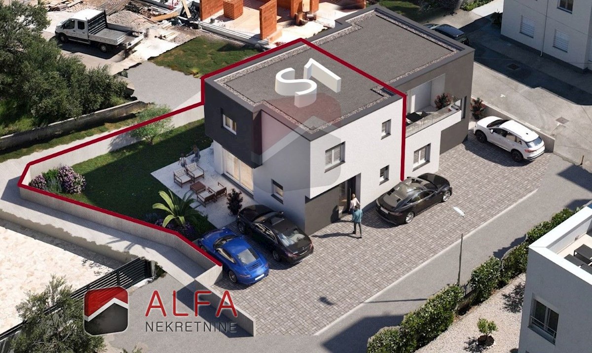 Vodice, prodaje se nova dvojna kuća s dvorištem