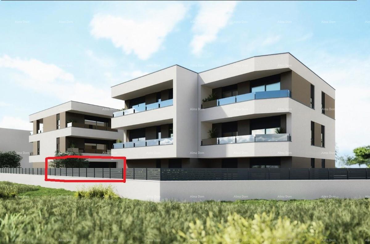 PULA, Valdebek - Stan u prizemlju s vrtom u novogradnje / B1