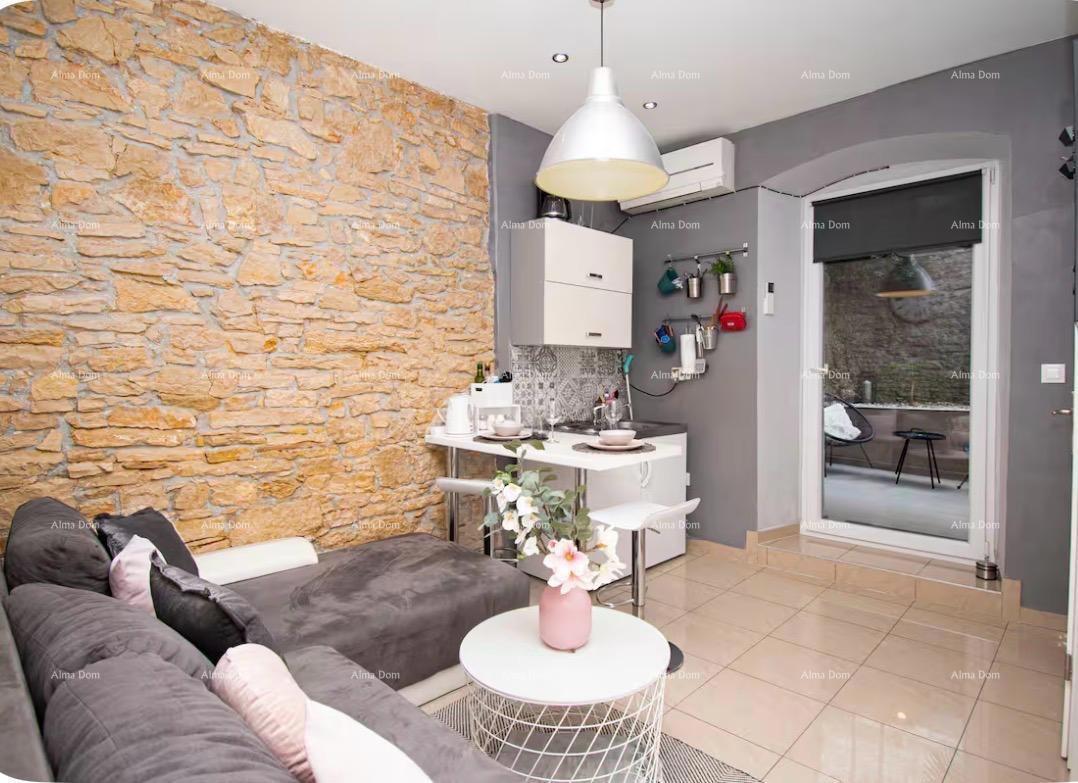 Pula – Center! Beautiful and functionally furnished apartment with a terrace on the ground floor of the building.