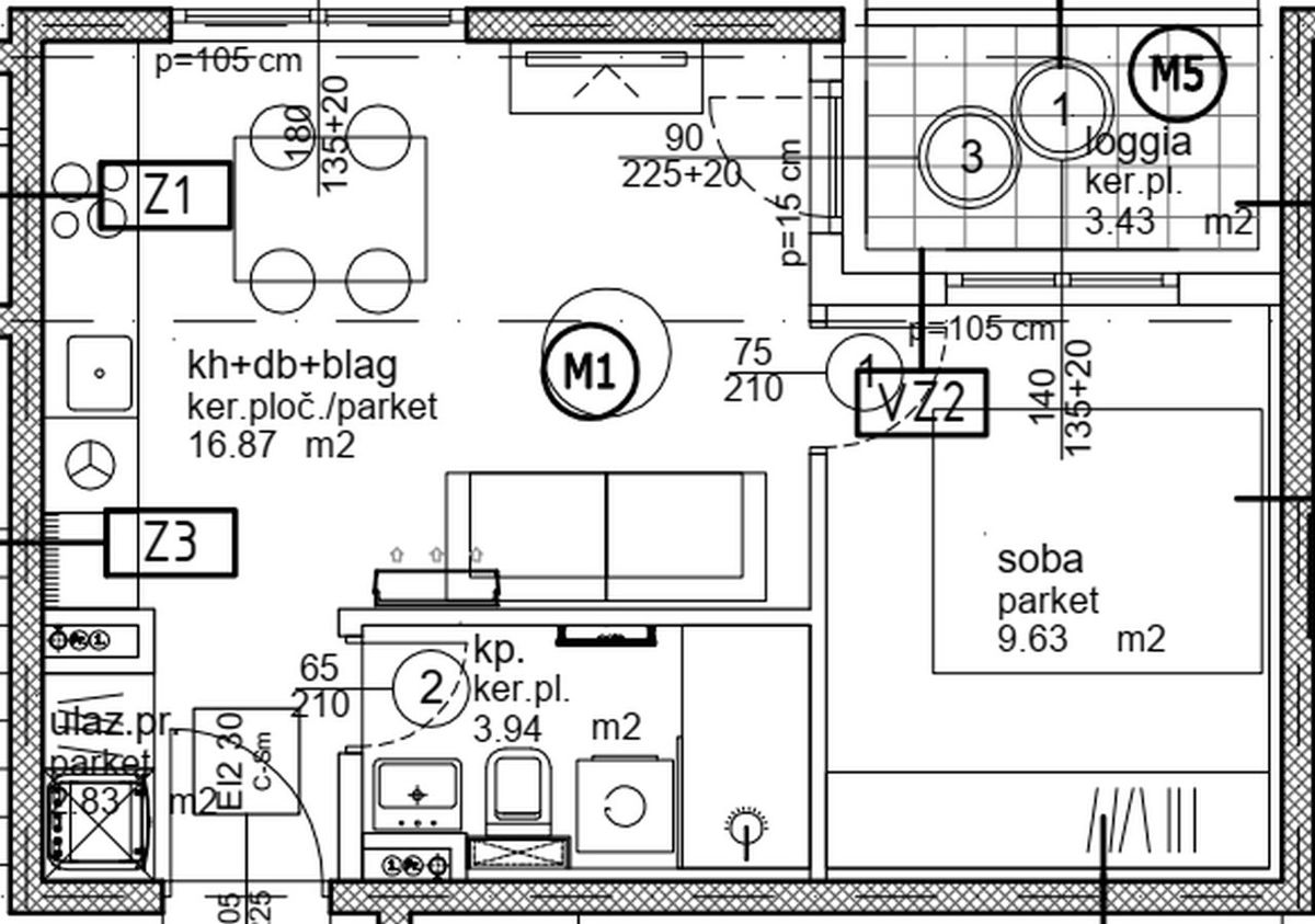 Квартира ZAGREB, 125.000 €