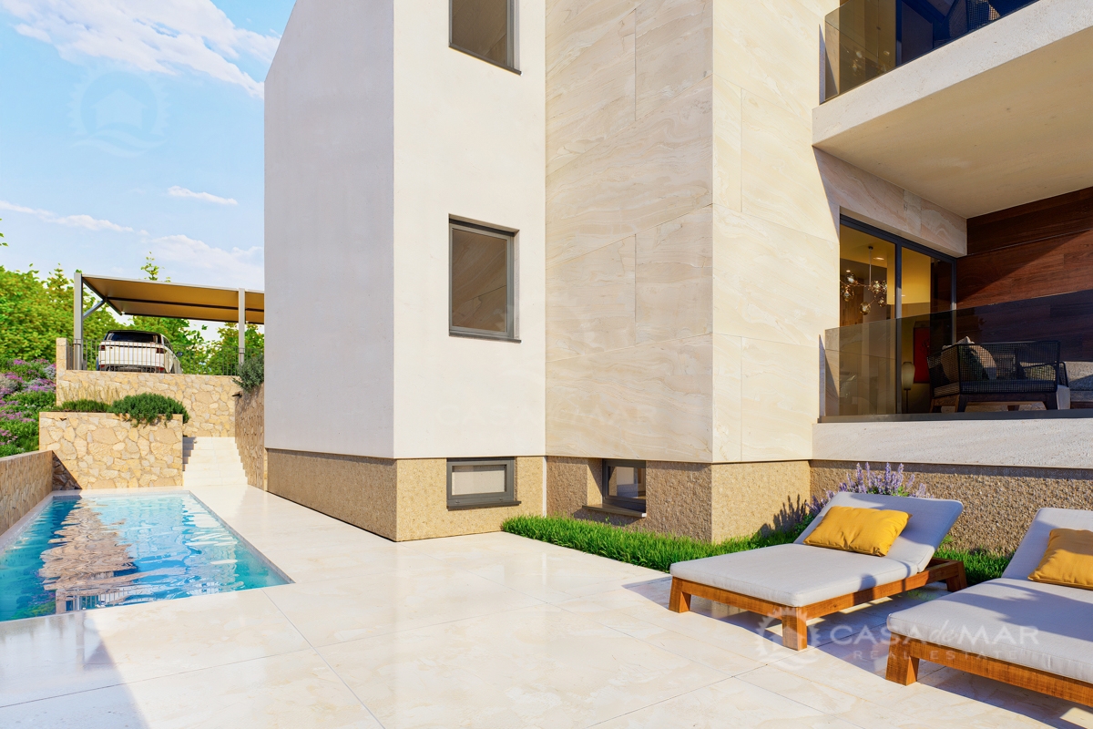 Erste Reihe zum Meer! Wohnung mit Schwimmbad - Neubau Novi Vinodolski – 2