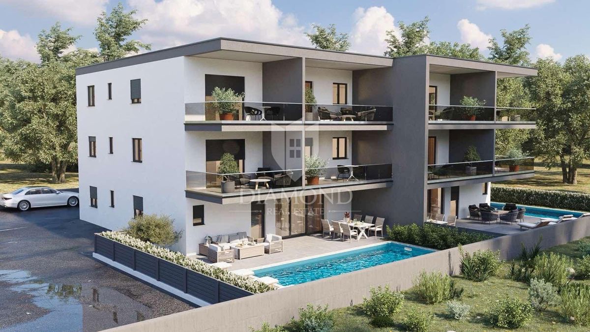 Novigrad, novogradnja! Moderno stanovanje z 2 spalnicama!