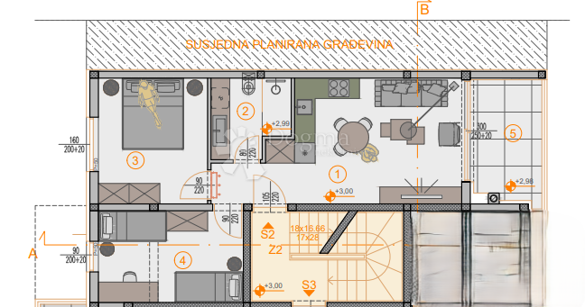 Flat Štinjan, Pula, 66,27m2