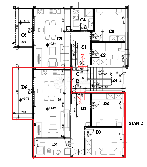 Novogradnja Kaštanjer 64 m2 (STAN D)
