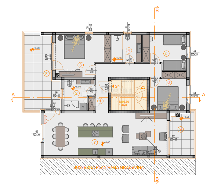 Flat Štinjan, Pula, 66,27m2