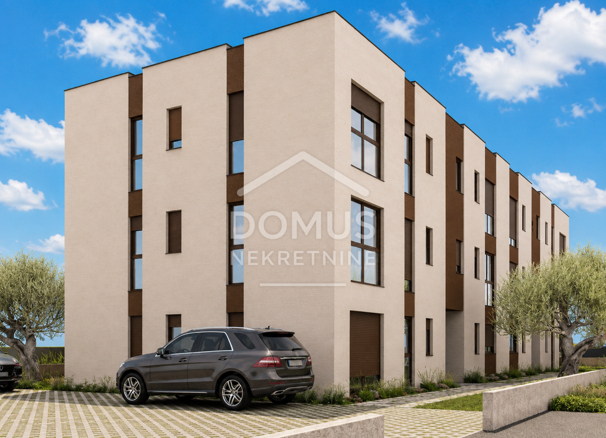Vodice, novogradnja, dvosoban stan s pogledom na more, 69,98 m²