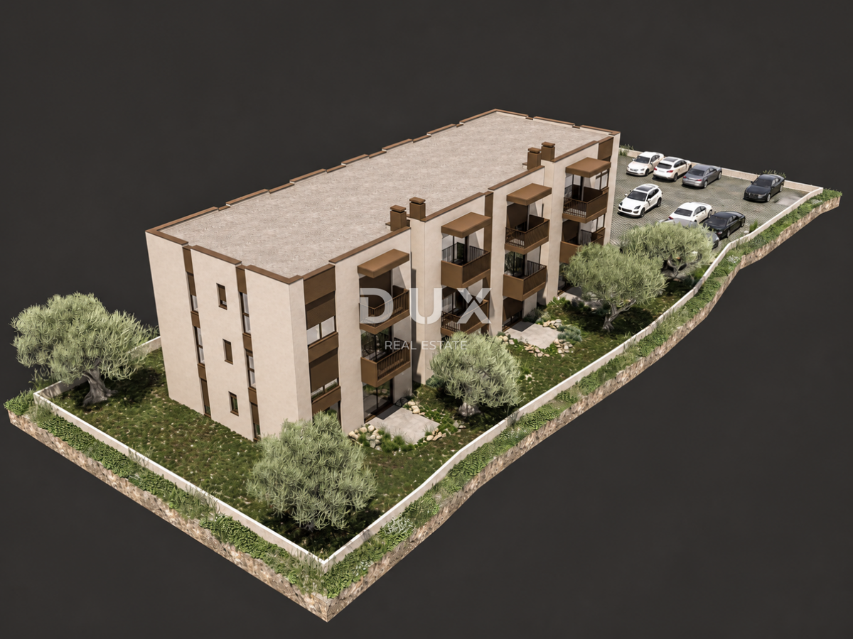 VODICE – Apartman u prizemlju s vrtom 29 m², mirna lokacija, 1000 m od plaže