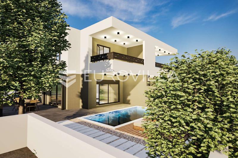 Vodice, duplex apartment with pool and yard under construction, 100.34 m²
