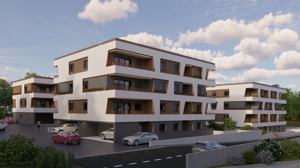 Poreč - Novogradnja, stanovanje v pritličju 48,07 m2
