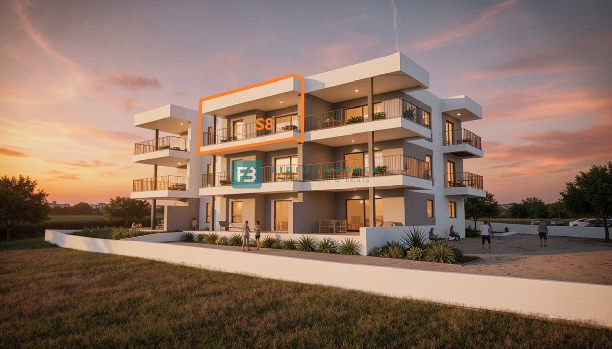VODICE, new building, 2nd floor, sea view, terrace 20 m2