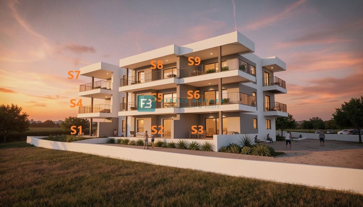 VODICE, novogradnja, 1. kat, pogled na more, terasa 20 m2