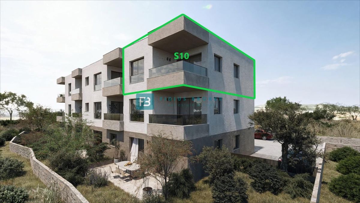 VODICE, top prilika, novi projekt, 2. kat, 2 spavaće sobe, pogled na more