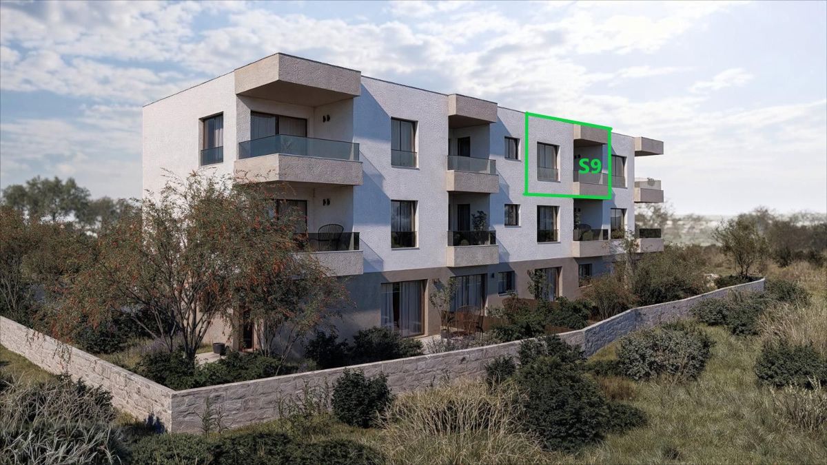 VODICE, novi projekt, 2. kat, 2 spavaće sobe, pogled na more