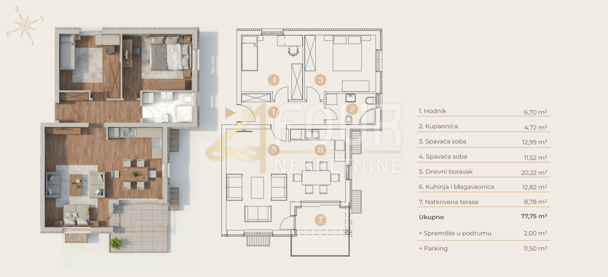 Appartamento VIŠKOVO, 202.500 €