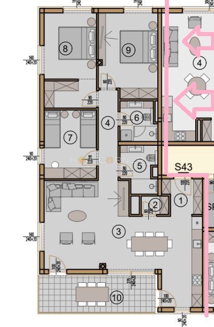Pula, exklusive Neubauwohnung, Aufzug, Penthouse, Panoramablick auf die Stadt – 3
