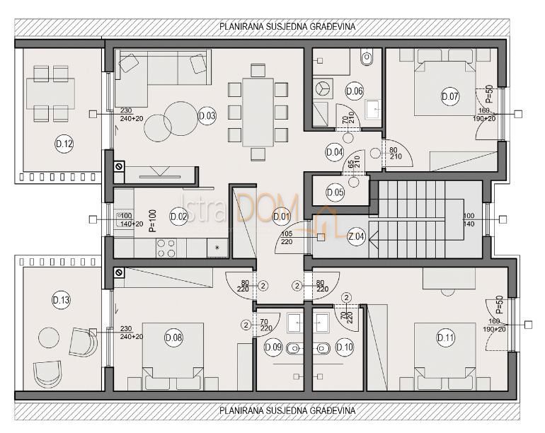 Flat Valdebek, Pula, 87,32m2