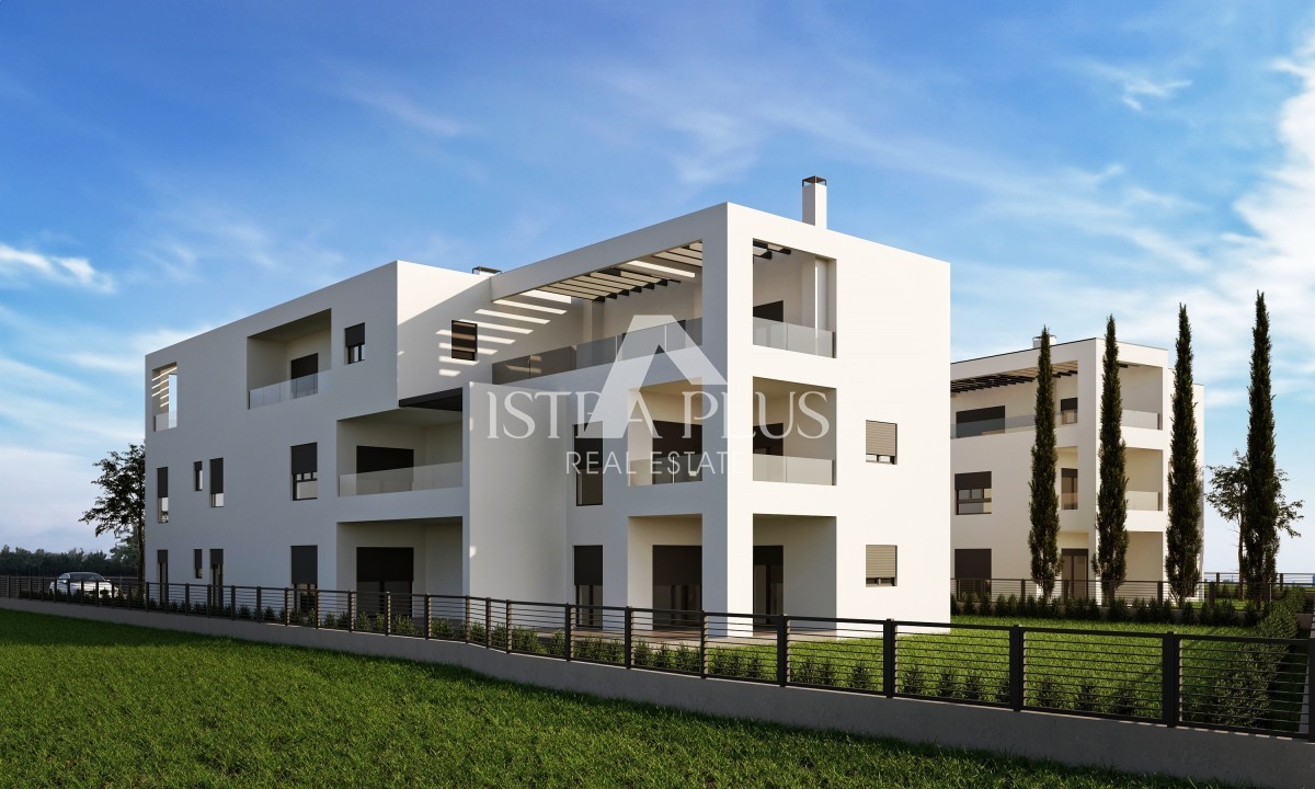 Poreč Istra , Stan u izgradnji 85m2 ,1.kat cca. 800m od mora (zračne linije)