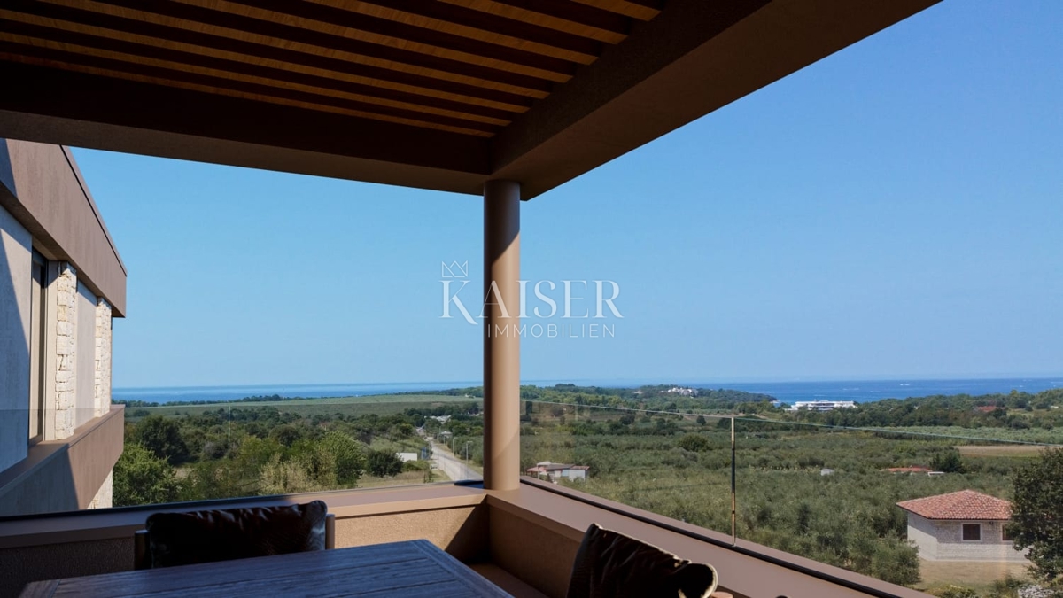Istra, Poreč okolica - moderan stan s pogledom na more