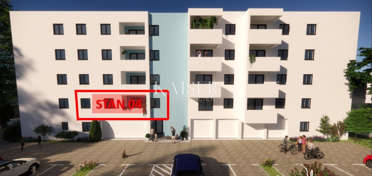 Istria, Pula - two-bedroom apartment 54m2 in a new building with an elevator