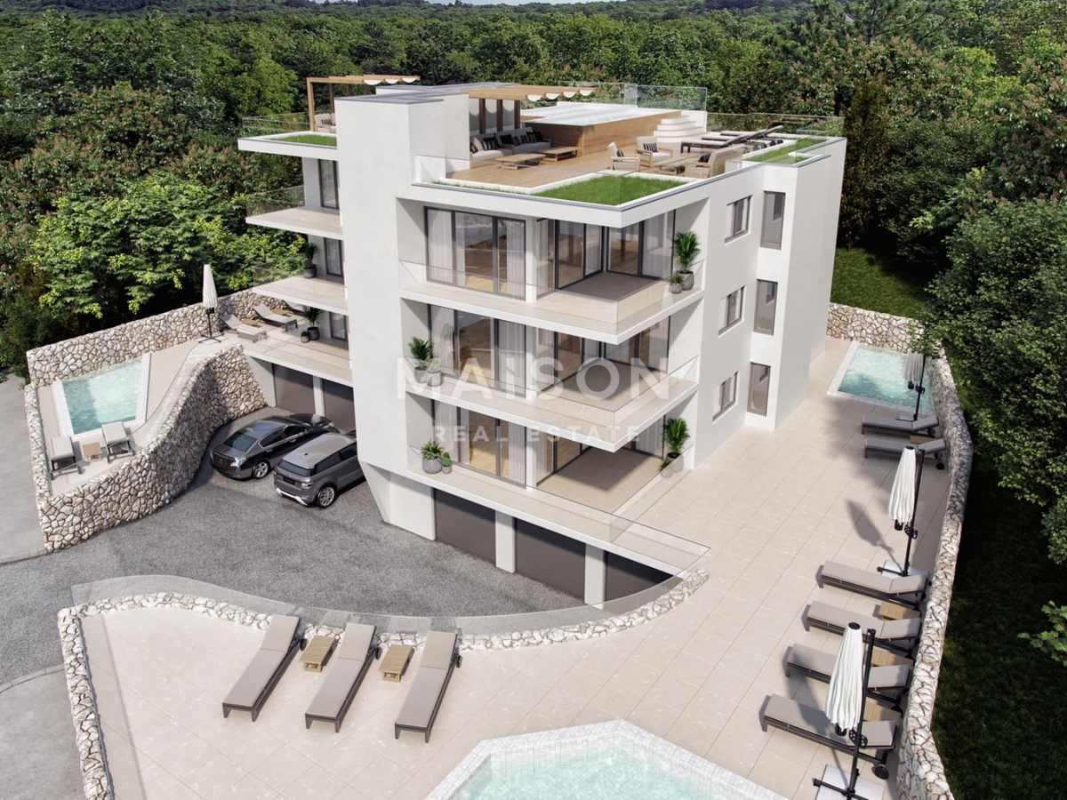 Velik apartma z bazenom v novogradnji, 181 m2 - Crikvenica – 2