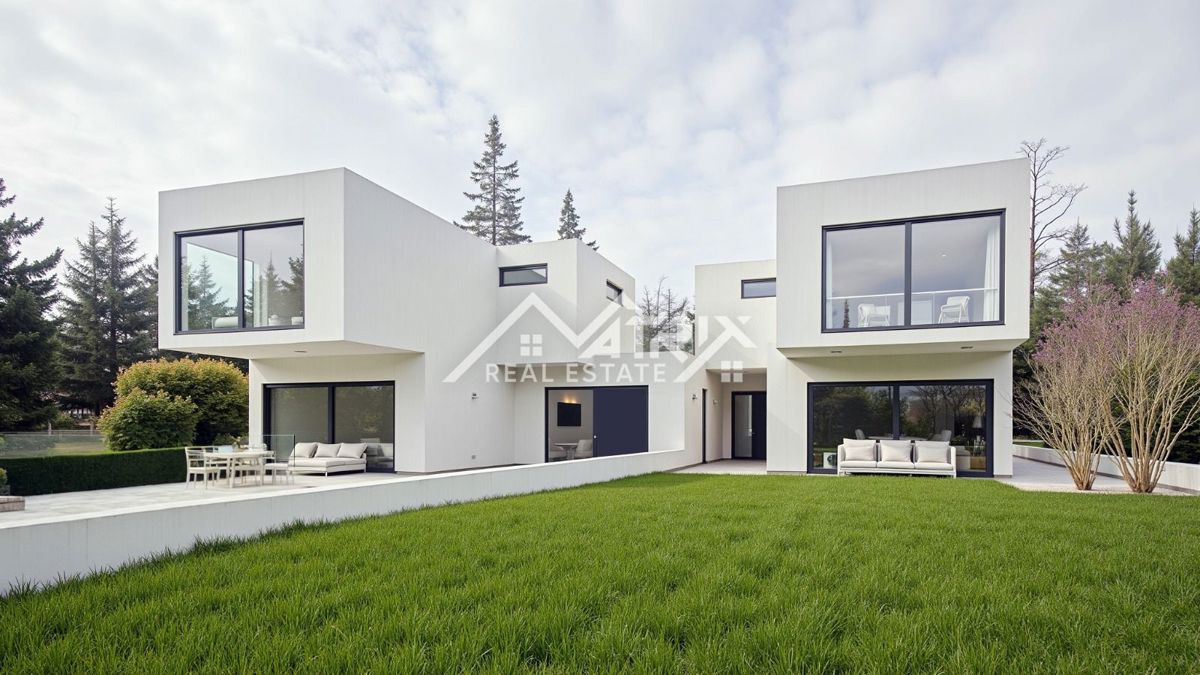 Poreč Umgebung, Baugrundstück mit Projekt für Doppelhaus – 3