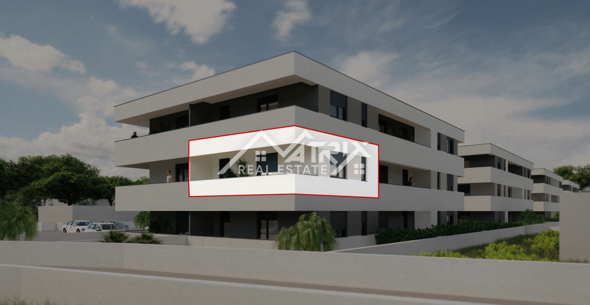 Pula area, new-build apartment with terrace and parking