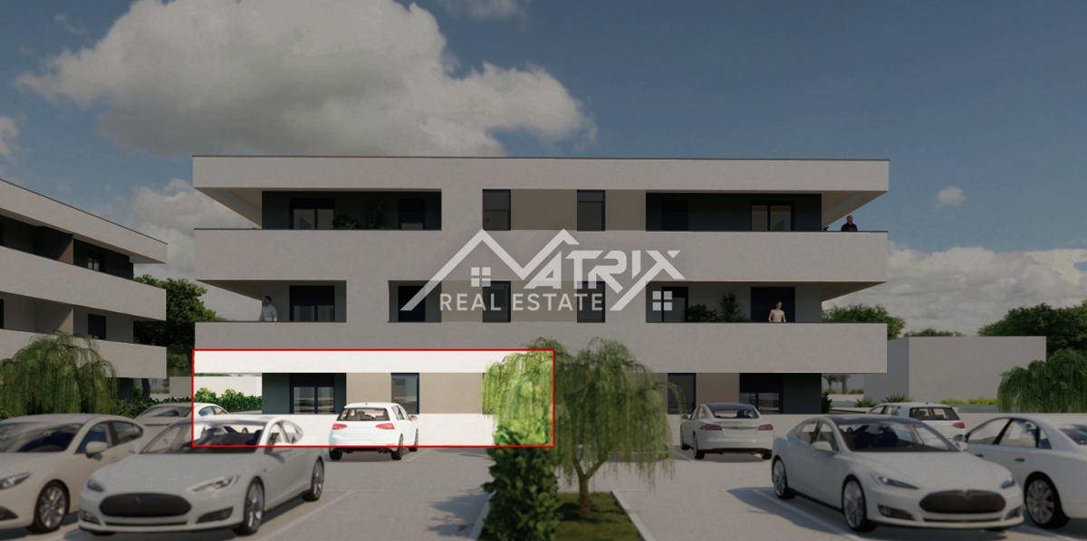Pula area, ground-floor apartment with terrace and 2 parking spaces