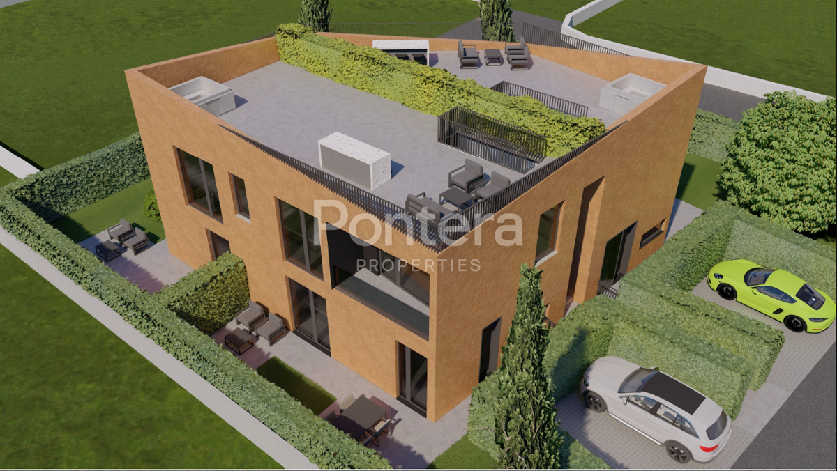 ISTRA, POREČ stan na prvom katu s krovnom terasom (77,47 m²)