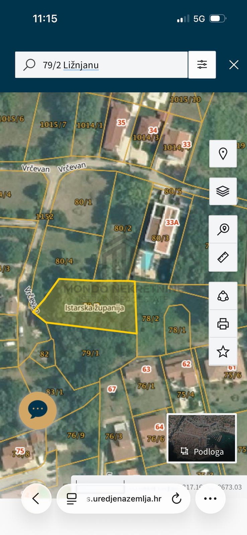 Участок LIŽNJAN, 183.000 €