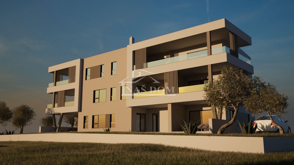 Vodice - Stan S3 u prizemlju moderne novogradnje, mirna lokacija