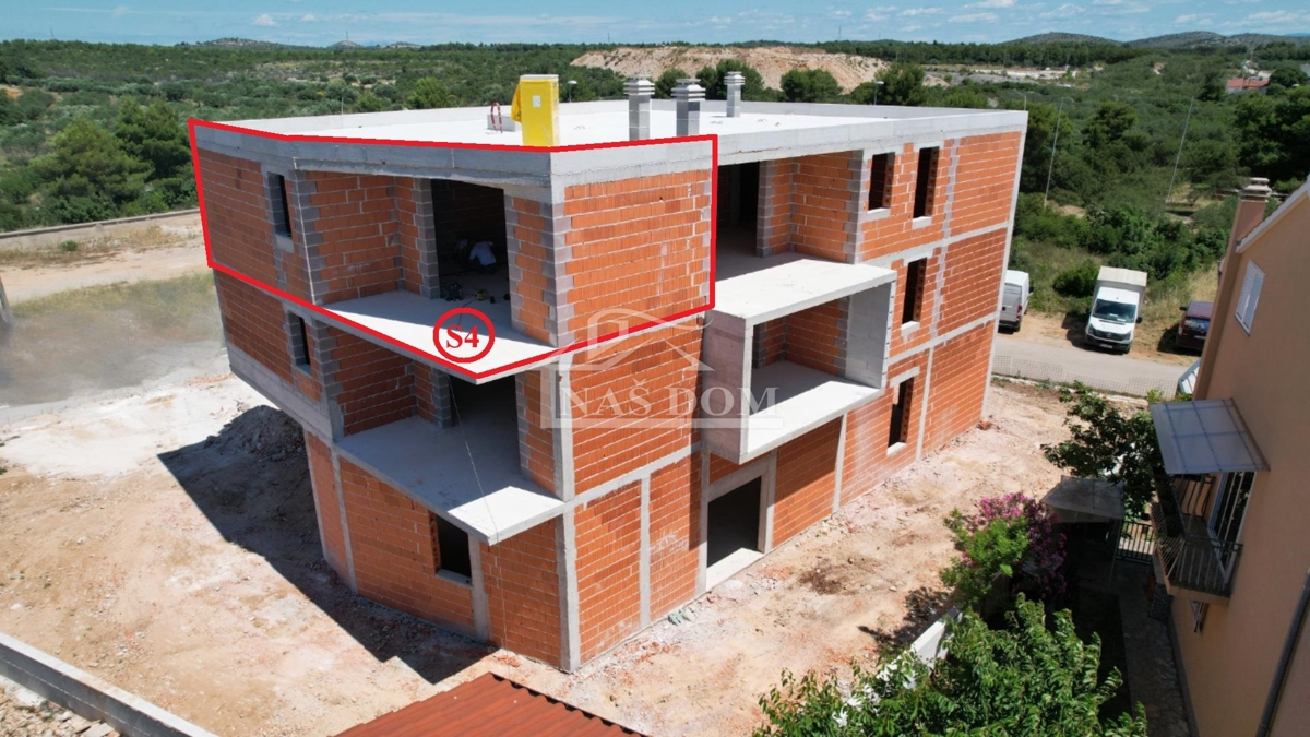 Vodice - One-bedroom apartment S4 on the second floor, 900m from the beach
