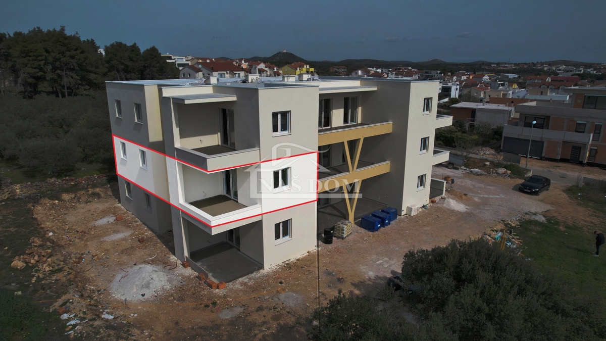 Vodice, new construction, S4 Apartment on the 1st floor 88 m² with terrace and sea view