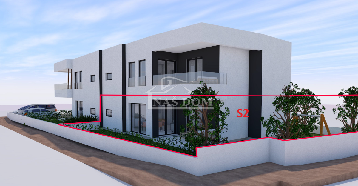 Vodice - S2 apartment with garden in a quiet location