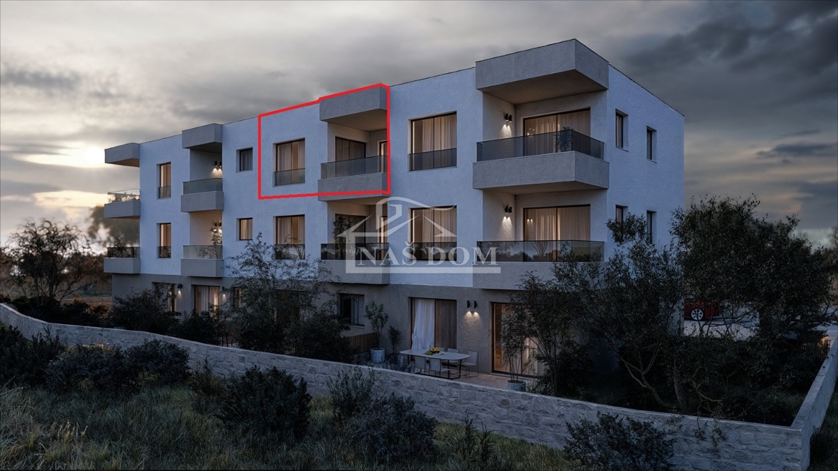 Vodice - Dvosoban stan S9 s pogledom na more, drugi kat, novogradnja