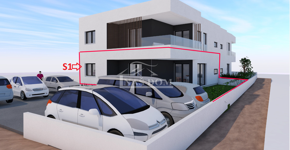 Vodice - Ground floor apartment S1 81.29 m2, garden