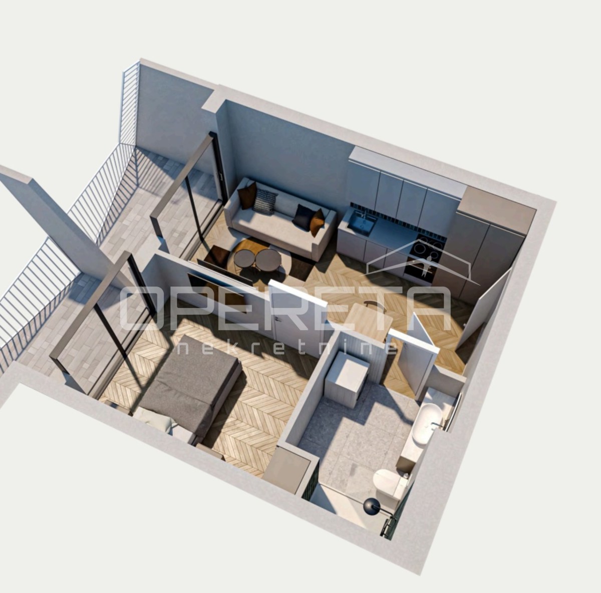 SPLIT – NEUBAU | 45,35 m² | 1 SCHLAFZIMMER | GROSSE LOGGIA | PARKPLATZ – 3