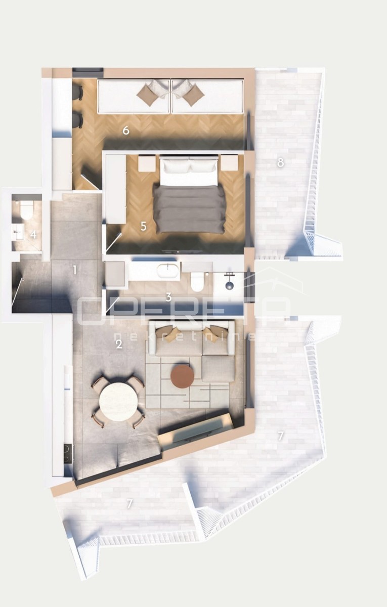 Split, Duilovo – Zwei-Zimmer-Wohnung mit zwei geräumigen Terrassen in Neubau – 3