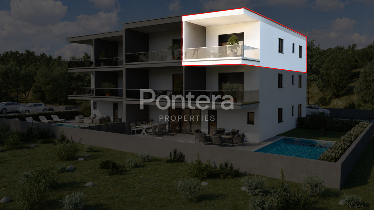 ISTRIA, NOVIGRAD - quality apartment in a new building, 800 m from the sea/sea view!