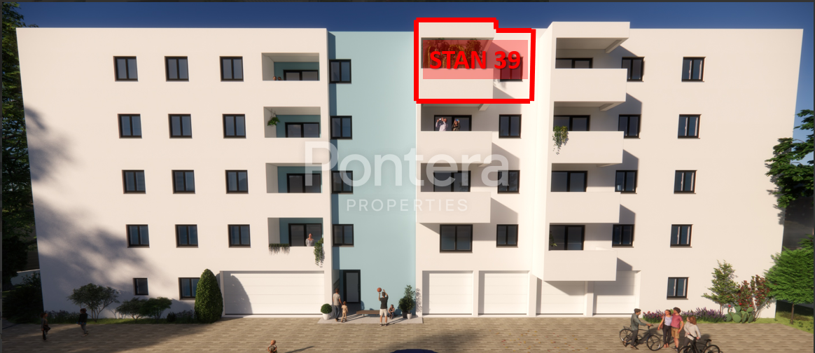 ISTRA, PULA - Novogradnja, stan 39 – 4. kat, 42,97 m²