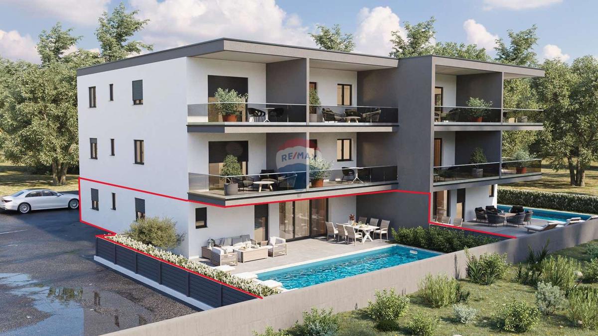 Istra, Novigrad – 124 m², pritličje, bazen in vrt