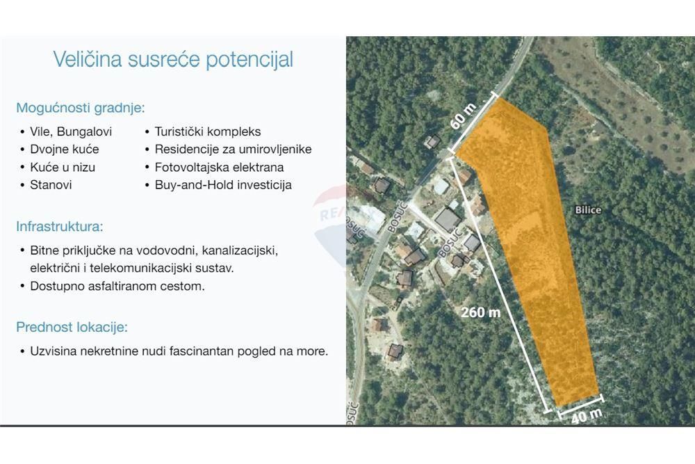 GRAĐEVINSKO ZEMLJIŠTE BILICE - ŠIBENIK 13,187 m2 – 2