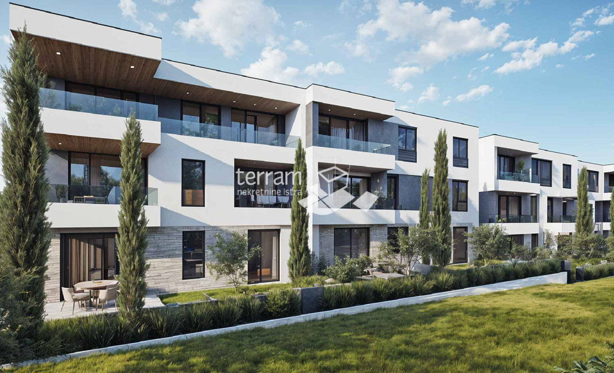 Istra, Pula, Kaštanjer, stan prizemlje 77,42m2, 2SS+DB, vrt 100m2, 2 parkirna mjesta, NOVO, #prodaja